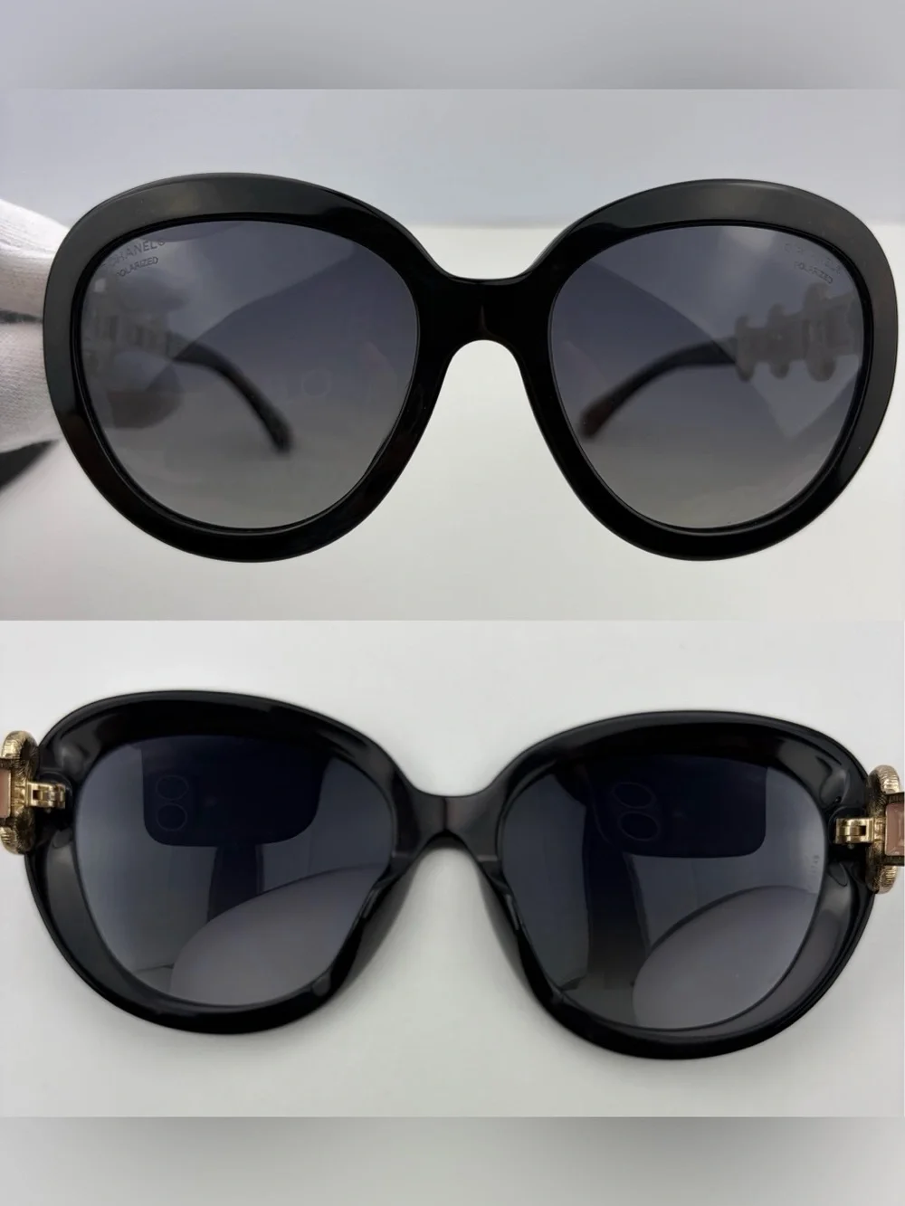 NWOT Vintage Chanel ‘Bijou’ Pearl Polarized Sunglasses ~ 5334-B-A